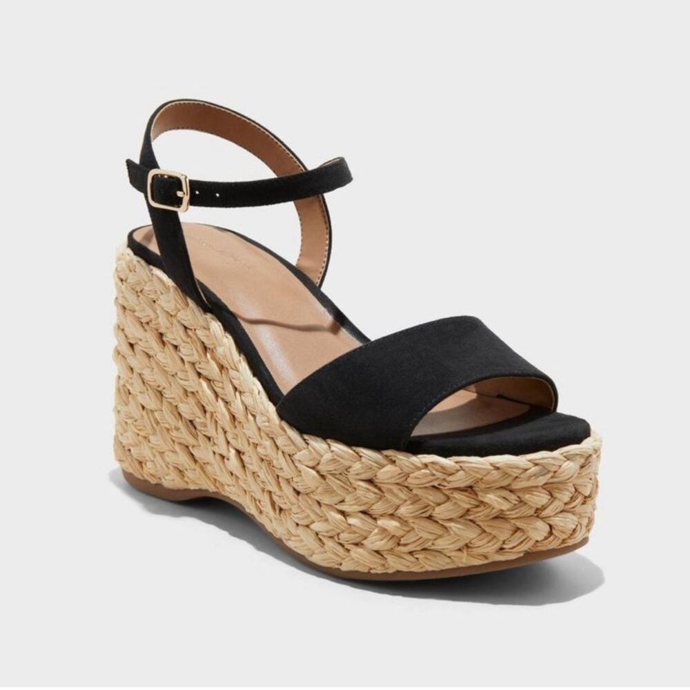 Women's Alisha Platform Wedge Heels with Memory Foam Insole - Size 7